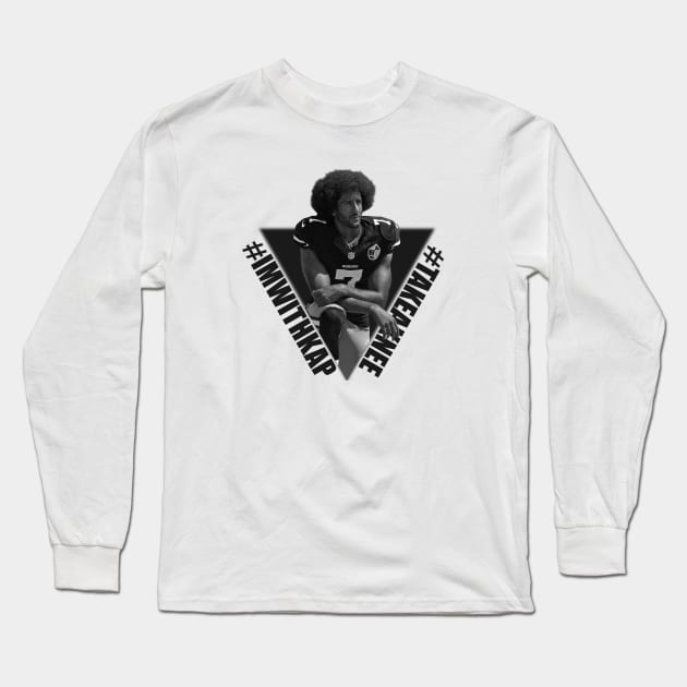 Kaepernick Kneeling Long Sleeve T-Shirt by matheasland